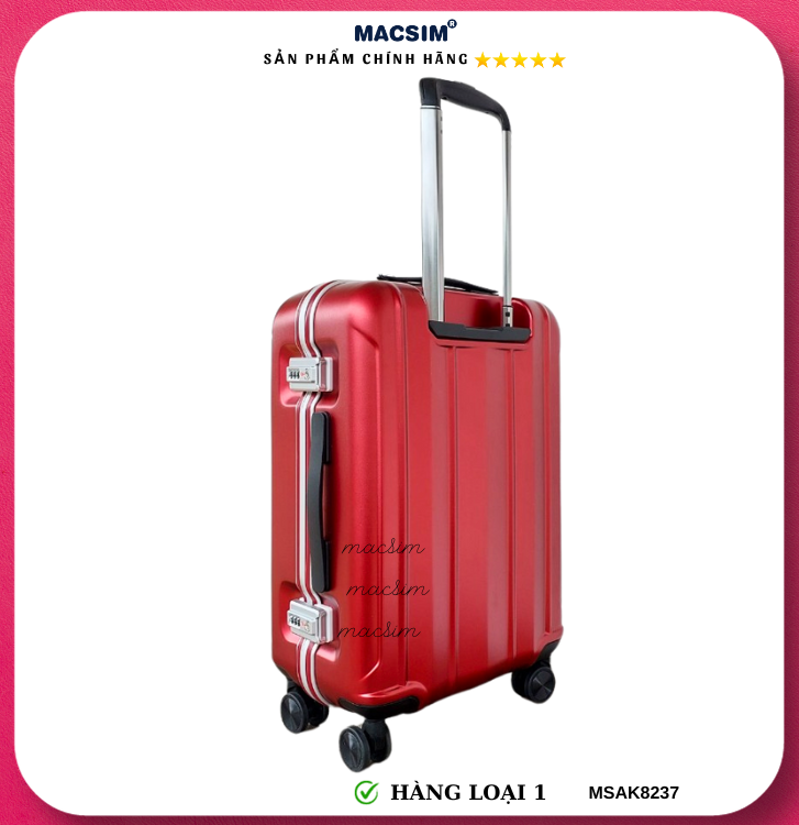 Vali cao cấp Macsim Aksen hàng loại 1 MSAK8237 cỡ 20inch cỡ 24inch cỡ 28 inch