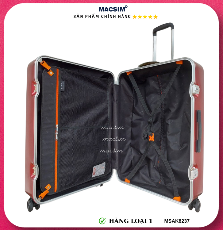 Vali cao cấp Macsim Aksen hàng loại 1 MSAK8237 cỡ 20inch cỡ 24inch cỡ 28 inch