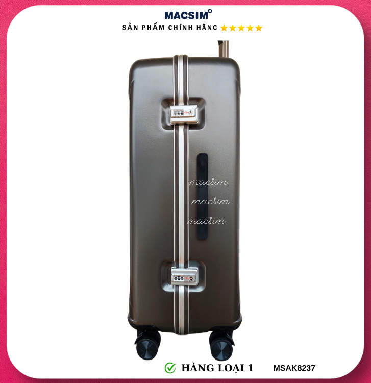 Vali cao cấp Macsim Aksen hàng loại 1 MSAK8237 cỡ 20inch cỡ 24inch cỡ 28 inch