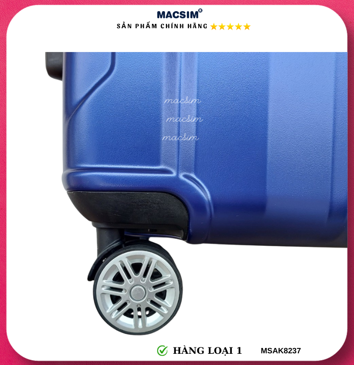 Vali cao cấp Macsim Aksen hàng loại 1 MSAK8237 cỡ 20inch cỡ 24inch cỡ 28 inch