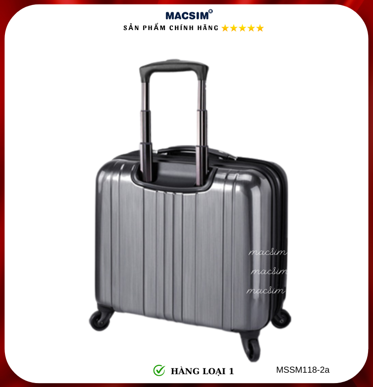 Vali cao cấp Macsim Smooire MSSM118-2a cỡ 16 inch màu đen - Hàng loại 1