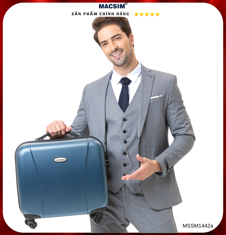 Vali cao cấp Macsim Smooire MSSM1442-a cỡ 16 inch màu xanh - Hàng loại 1