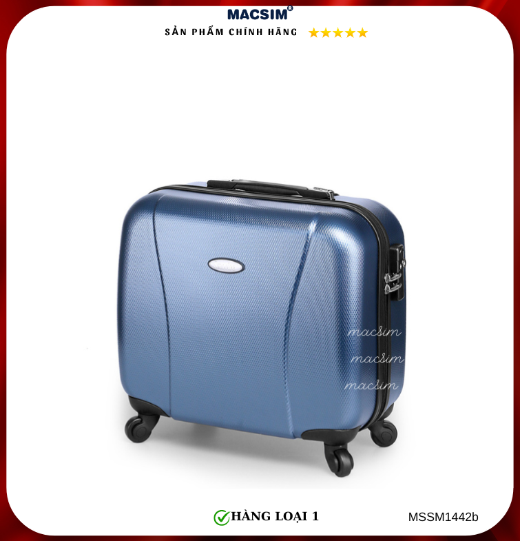 Vali cao cấp Macsim Smooire MSSM1442-b cỡ 16 inch màu xanh - Hàng loại 1