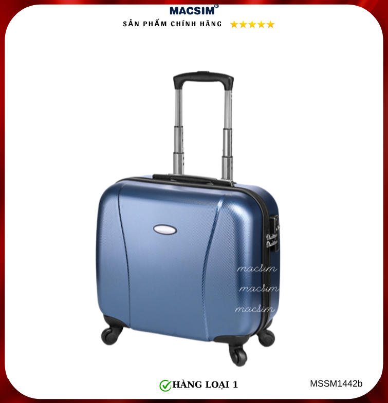 Vali cao cấp Macsim Smooire MSSM1442-b cỡ 16 inch màu xanh - Hàng loại 1