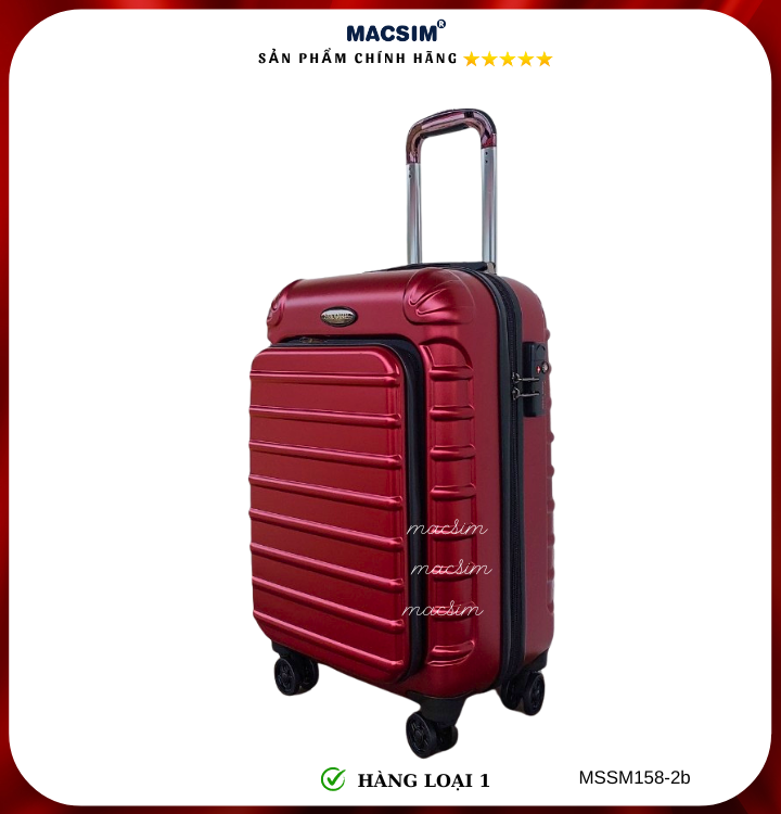 Vali cao cấp Macsim Smooire MSSM158-2b cỡ 20 inch màu đỏ (matt red) - Hàng loại 1