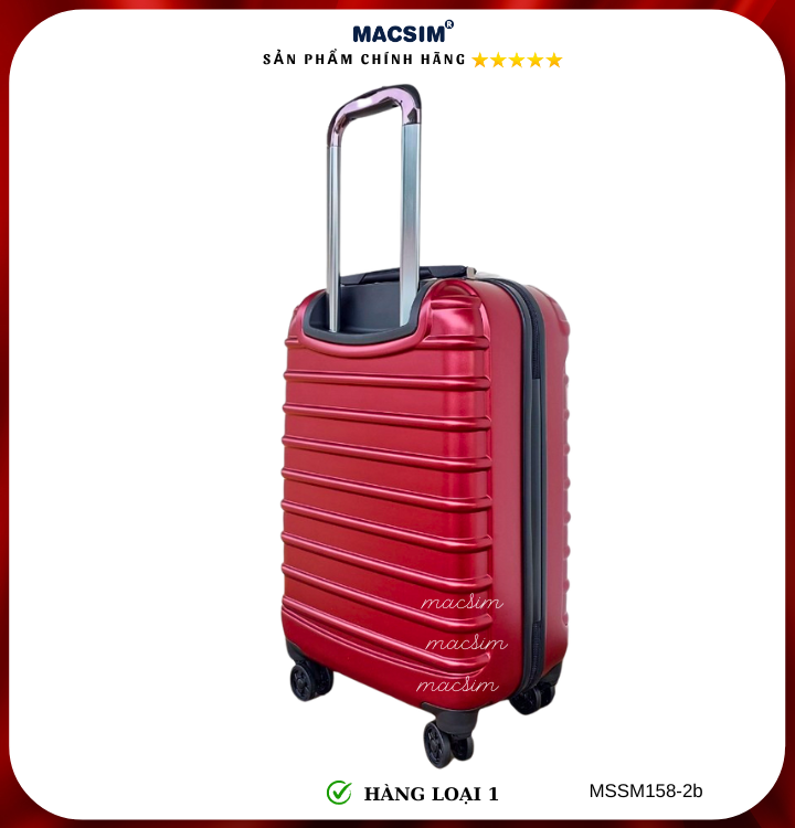 Vali cao cấp Macsim Smooire MSSM158-2b cỡ 20 inch màu đỏ (matt red) - Hàng loại 1