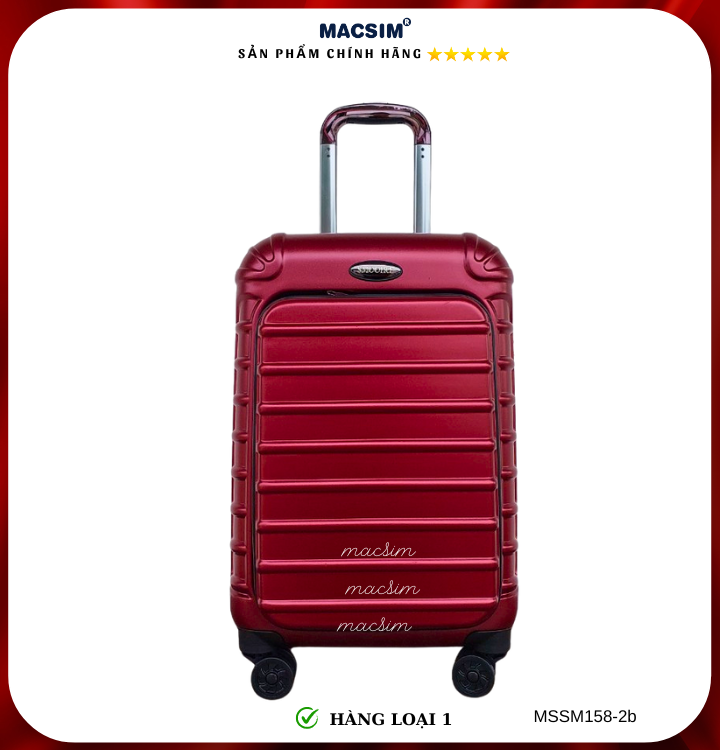 Vali cao cấp Macsim Smooire MSSM158-2b cỡ 20 inch màu đỏ (matt red) - Hàng loại 1