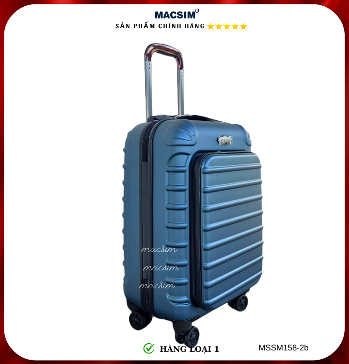 Vali cao cấp Macsim Smooire MSSM158-2b cỡ 20 inch màu (matt blue) - Hàng loại 1