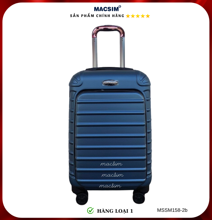 Vali cao cấp Macsim Smooire MSSM158-2b cỡ 20 inch màu (matt blue) - Hàng loại 1