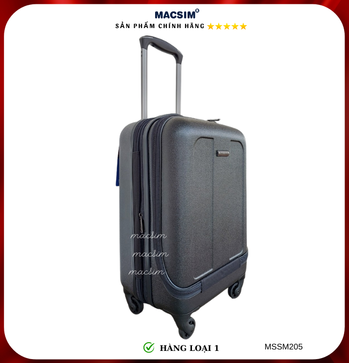 Vali cao cấp Macsim Smooire MSSM205 cỡ 20 inch màu đen - Hàng loại 1