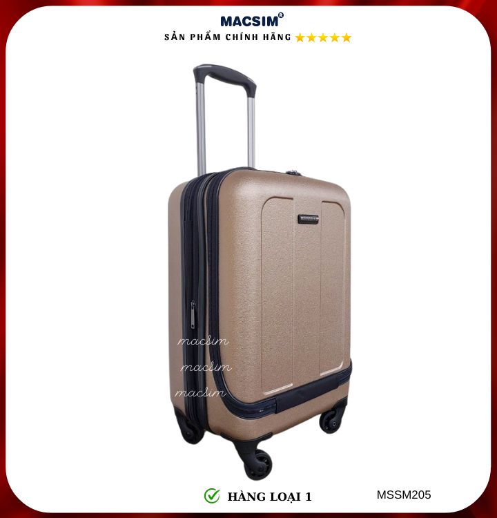 Vali cao cấp Macsim Smooire MSSM205 cỡ 20 inch màu gold - Hàng loại 1