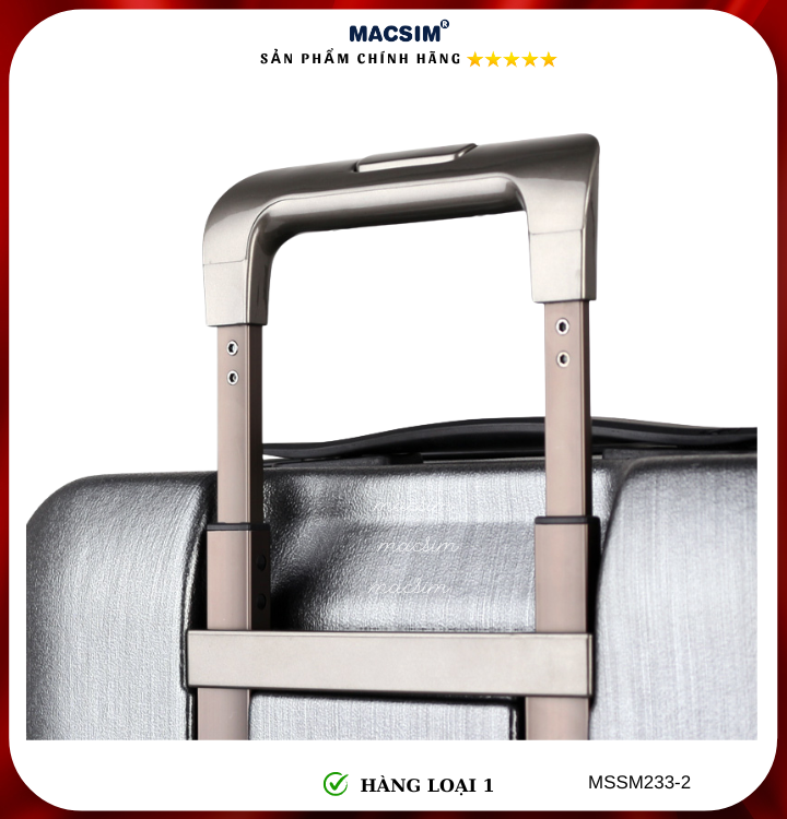 Vali cao cấp Macsim Smooire MSSM233-2 cỡ 21 inch màu đen - Hàng loại 1