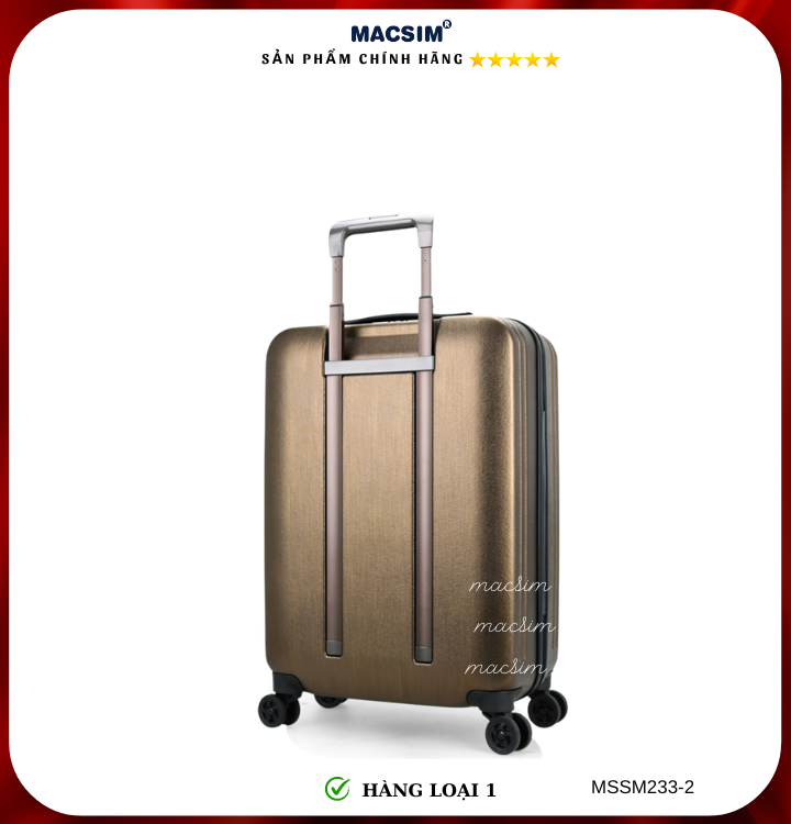 Vali cao cấp Macsim Smooire MSSM233-2 cỡ 21 inch màu gold - Hàng loại 1