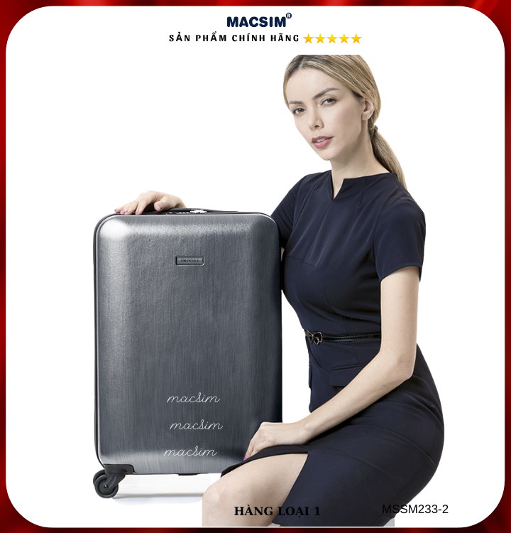 Vali cao cấp Macsim Smooire MSSM233 cỡ 21 inch màu đen - Hàng loại 1