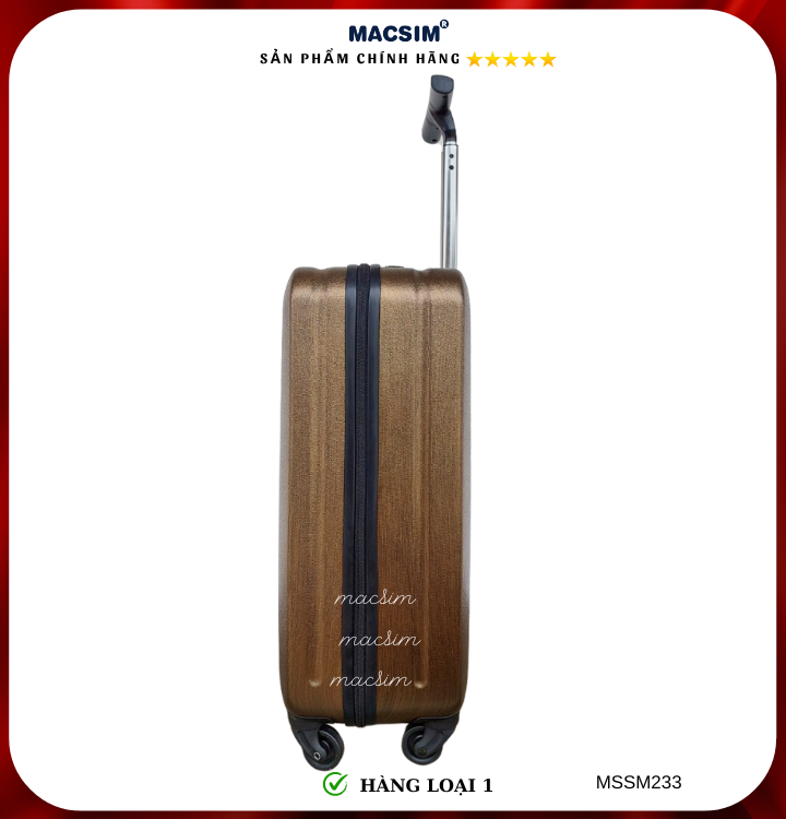 Vali cao cấp Macsim Smooire MSSM233 cỡ 21 inch màu gold - Hàng loại 1