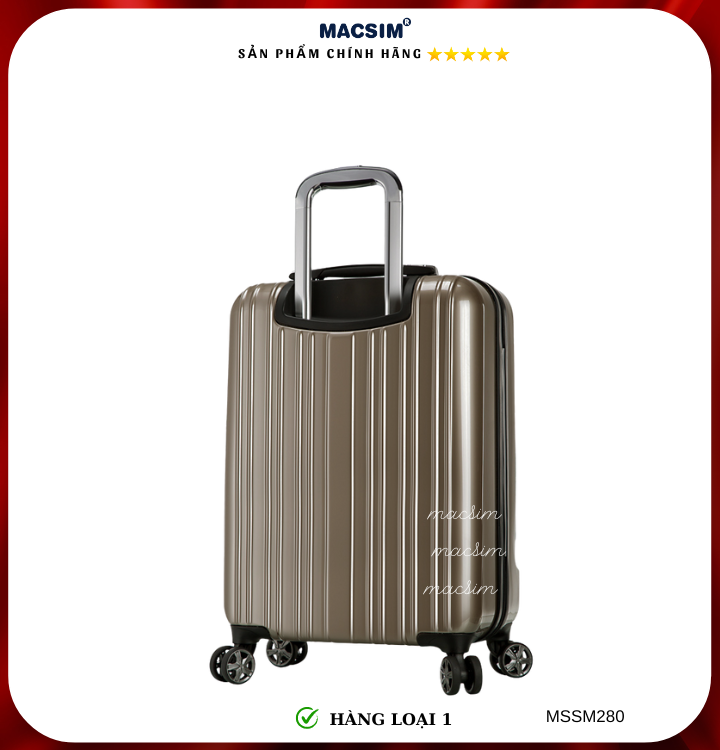 Vali cao cấp Macsim Smooire MSSM280 cỡ 20 inch màu gold - Hàng loại 1
