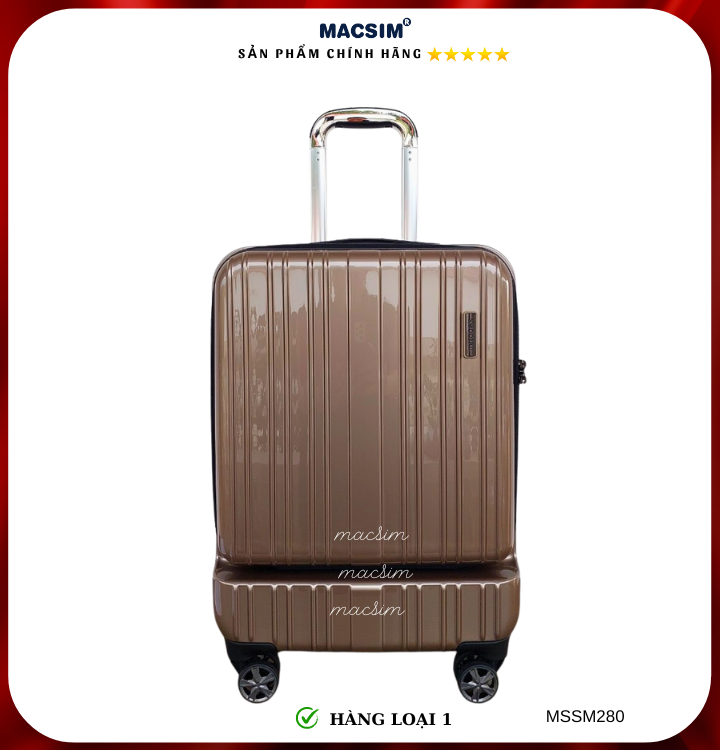 Vali cao cấp Macsim Smooire MSSM280 cỡ 20 inch màu gold - Hàng loại 1
