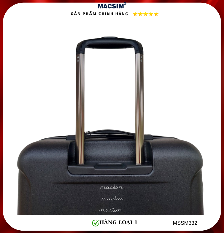 Vali cao cấp Macsim Smooire MSSM332 cỡ 24 inch màu đen - Hàng loại 1