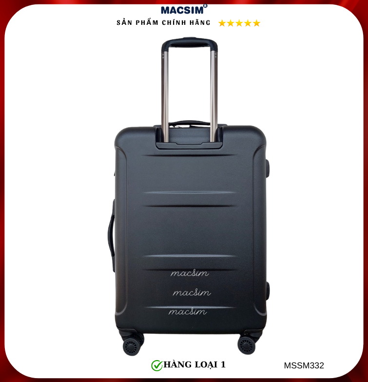 Vali cao cấp Macsim Smooire MSSM332 cỡ 24 inch màu đen - Hàng loại 1