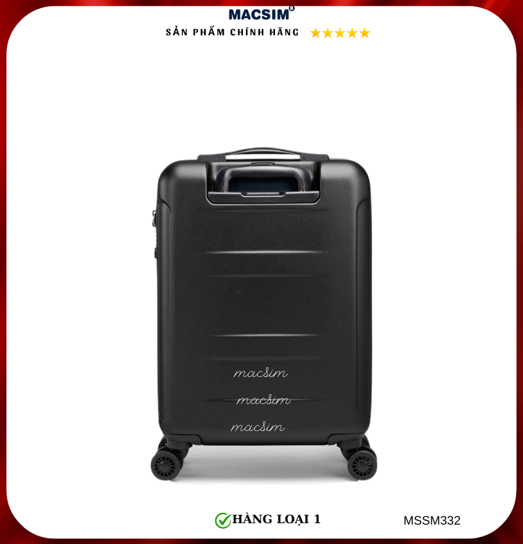 Vali cao cấp Macsim Smooire MSSM332 cỡ 24 inch màu đen - Hàng loại 1