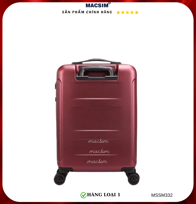 Vali cao cấp Macsim Smooire MSSM332 cỡ 24 inch màu đỏ - Hàng loại 1