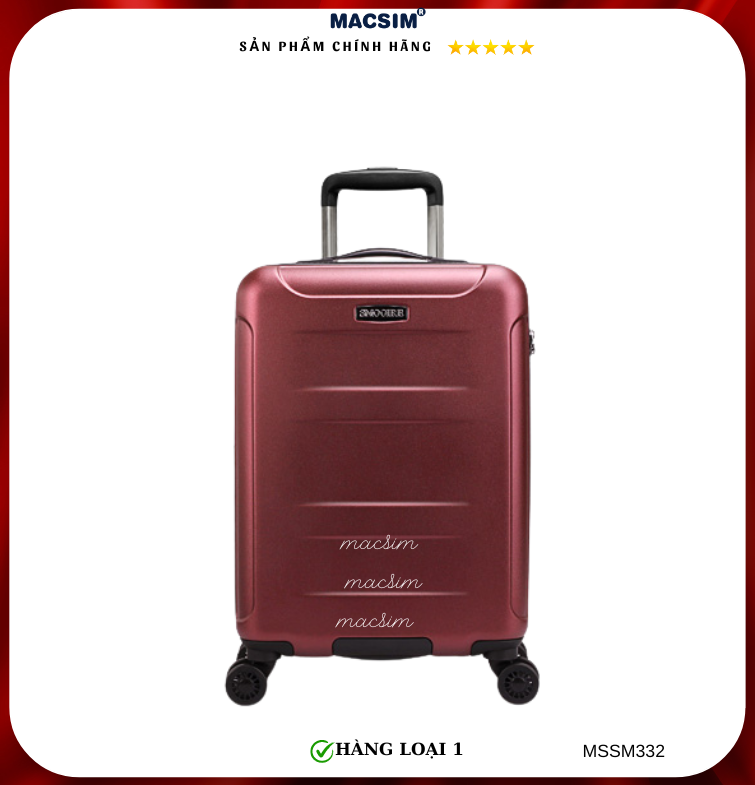 Vali cao cấp Macsim Smooire MSSM332 cỡ 24 inch màu đỏ - Hàng loại 1