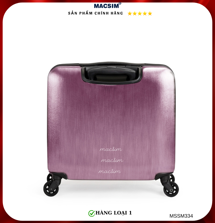 Vali cao cấp Macsim Smooire MSSM334 cỡ 16 inch màu hồng - Hàng loại 1