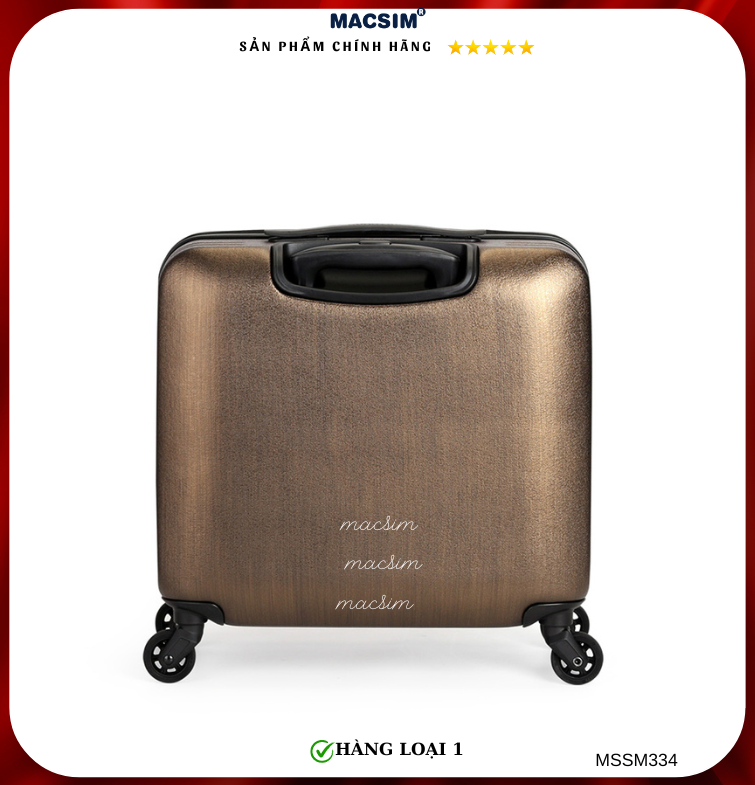 Vali cao cấp Macsim Smooire MSSM334 cỡ 16 inch màu gold - Hàng loại 1