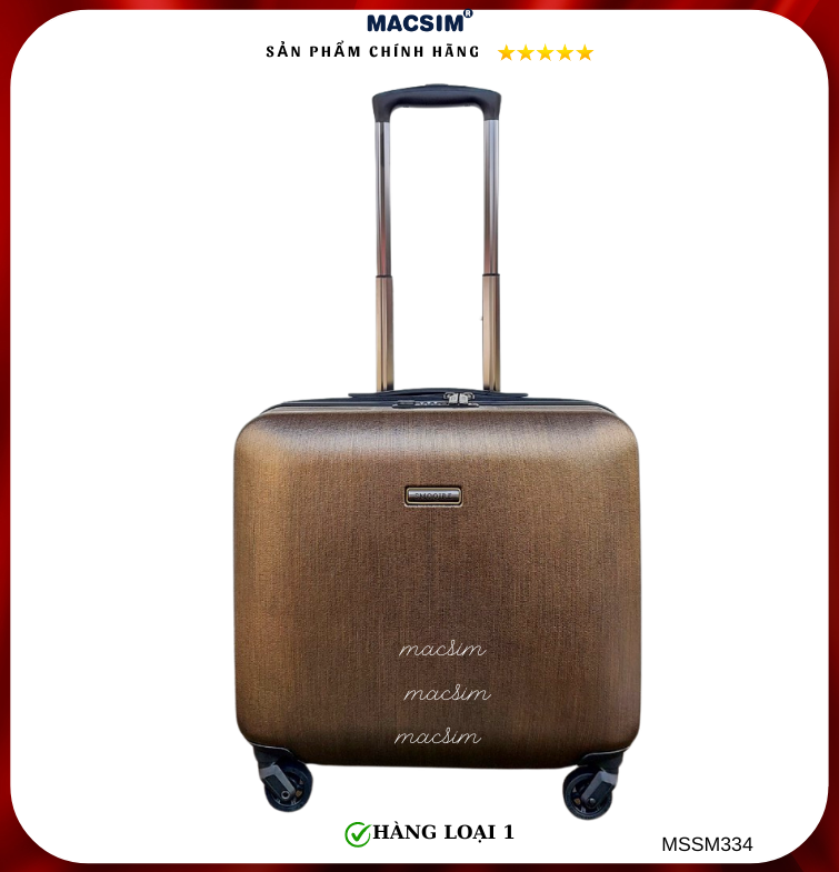Vali cao cấp Macsim Smooire MSSM334 cỡ 16 inch màu gold - Hàng loại 1