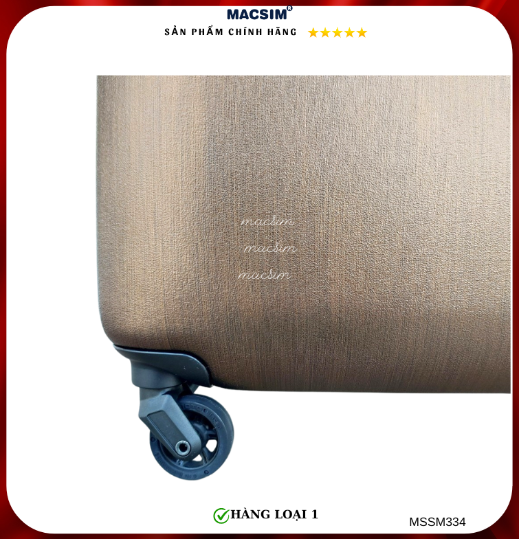 Vali cao cấp Macsim Smooire MSSM334 cỡ 16 inch màu gold - Hàng loại 1