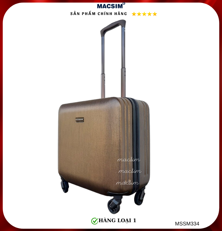 Vali cao cấp Macsim Smooire MSSM334 cỡ 16 inch màu gold - Hàng loại 1