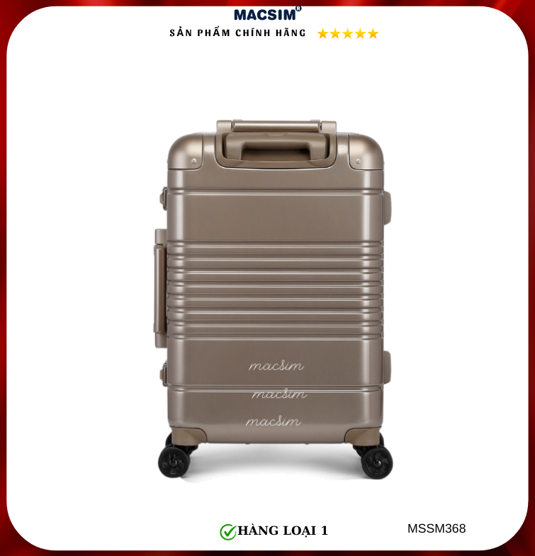 Vali cao cấp Macsim Smooire MSSM368cỡ 20 inch màu gold - Hàng loại 1