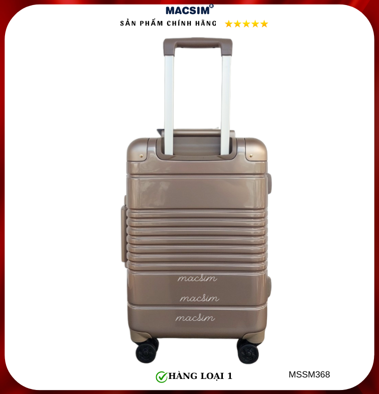 Vali cao cấp Macsim Smooire MSSM368cỡ 20 inch màu gold - Hàng loại 1
