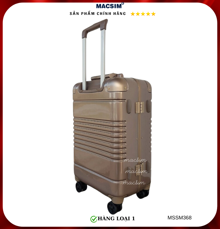 Vali cao cấp Macsim Smooire MSSM368cỡ 20 inch màu gold - Hàng loại 1