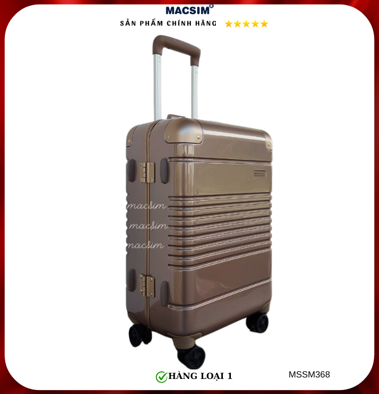 Vali cao cấp Macsim Smooire MSSM368cỡ 20 inch màu gold - Hàng loại 1