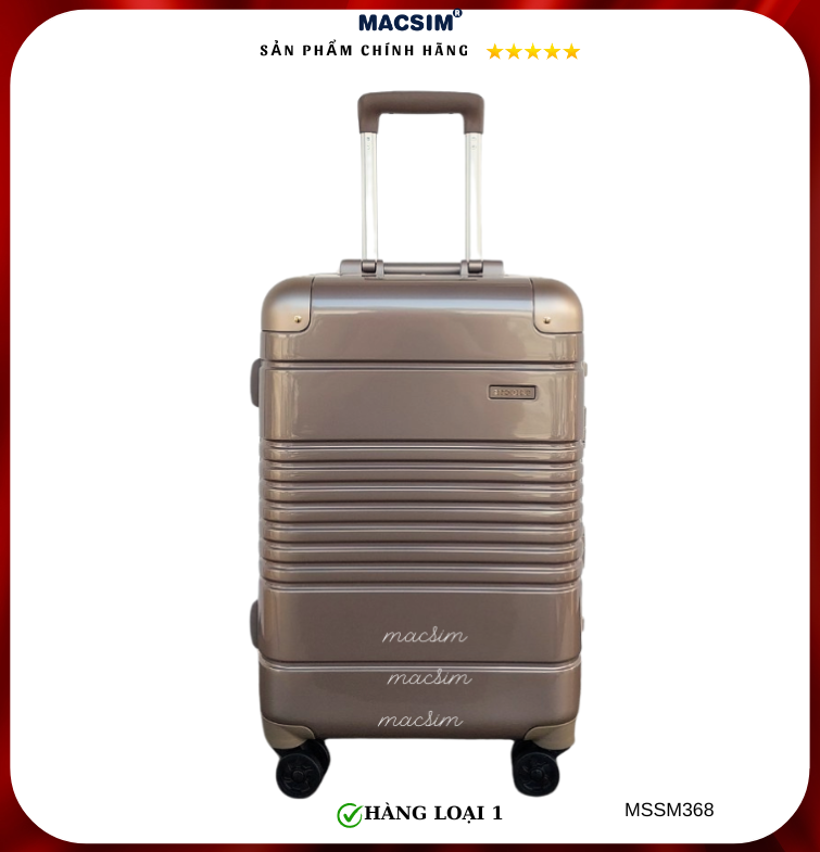 Vali cao cấp Macsim Smooire MSSM368cỡ 20 inch màu gold - Hàng loại 1