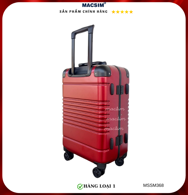 Vali cao cấp Macsim Smooire MSSM368cỡ 20 inch màu đỏ - Hàng loại 1