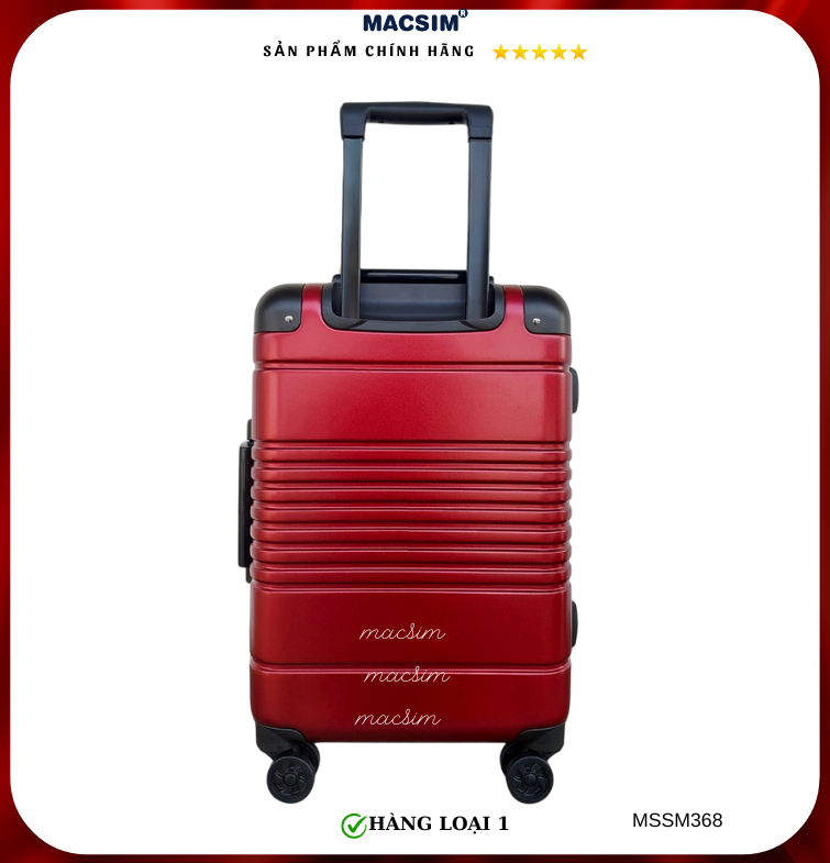 Vali cao cấp Macsim Smooire MSSM368cỡ 20 inch màu đỏ - Hàng loại 1