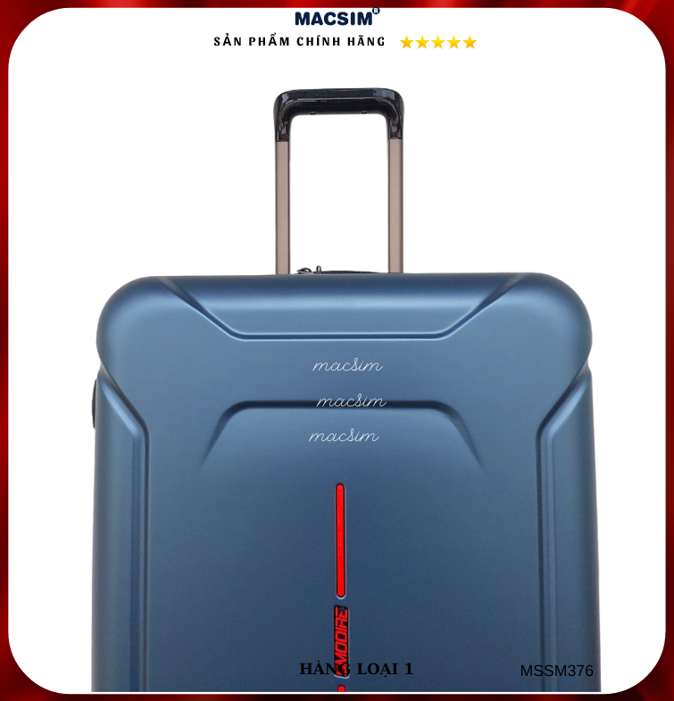 Vali cao cấp Macsim Smooire MSSM376 cỡ 20 inch / 24 inch màu blue - Hàng loại 1