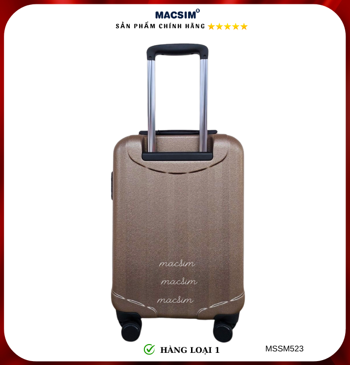 Vali cao cấp Macsim Smooire MSSM523 cỡ 20 inch màu gold - Hàng loại 1