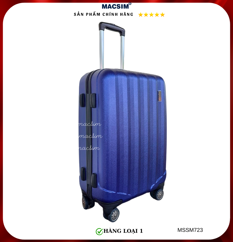 Vali cao cấp Macsim Smooire MSSM723 cỡ 24 inch màu matt blue - Hàng loại 1
