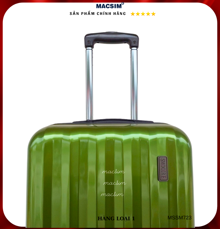 Vali cao cấp Macsim Smooire MSSM723 cỡ 20 inch màu xanh lá - Hàng loại 1