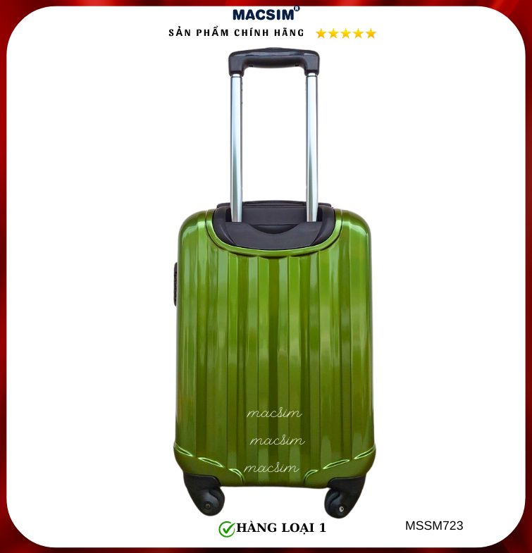 Vali cao cấp Macsim Smooire MSSM723 cỡ 20 inch màu xanh lá - Hàng loại 1