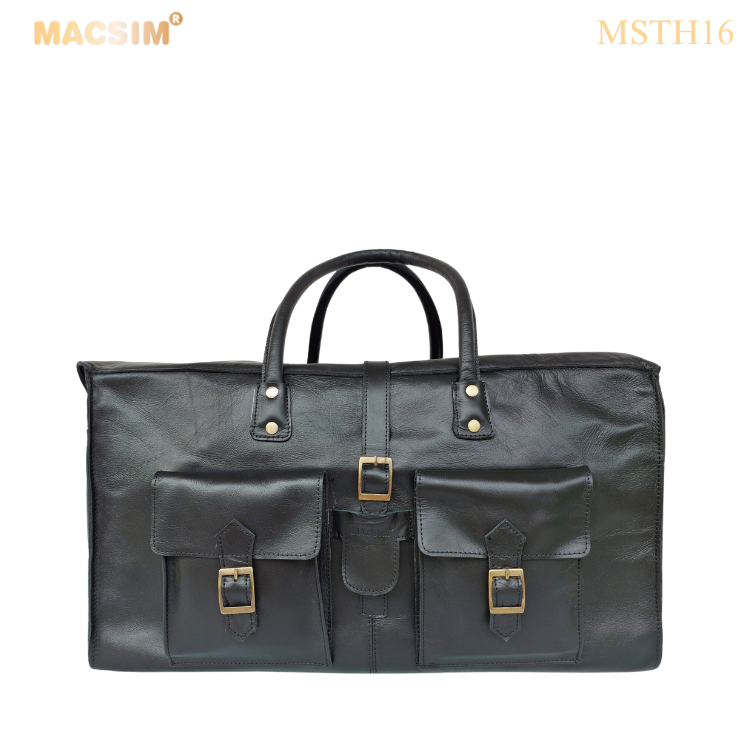 Túi Du Lịch Da Thật Macsim Chính Hãng mã MSTH16 – Da Bò Nguyên Miếng Loại 1 – Cổ Điển – Bền Đẹp – Unisex