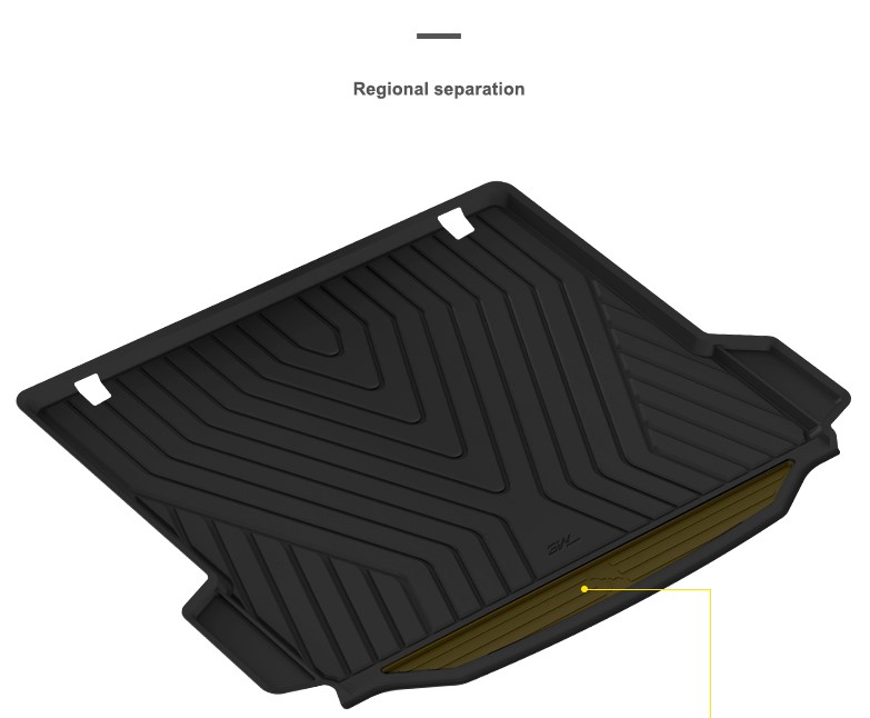 Thảm lót cốp xe ô tô BMW new 320i/330i 2017+ nhãn hiệu Macsim 3W chất liệu TPE cao cấp màu đen