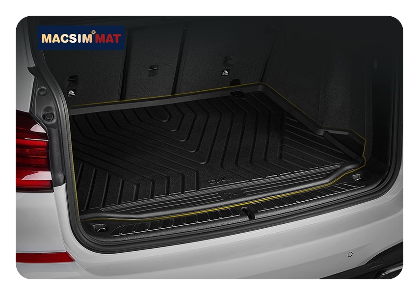 Thảm lót cốp ô tô BMW X5 (G05) 2019+ MACSIM 3W– TPE đúc khuôn cao cấp, Dễ vệ sinh