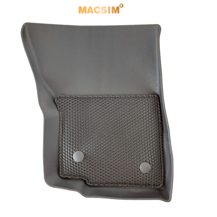 Thảm sd3 dạng lưới lục giác 2 lớp Mitsubishi Outlander 2013-2024 màu đen bề mặt cao su siêu sạch nhãn hiệu Macsim