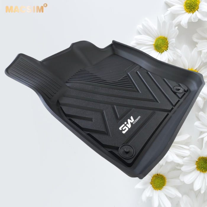 Thảm lót sàn xe ô tô Volkswagen Passat 2019 - nay  Nhãn hiệu Macsim 3W chất liệu nhựa TPE đúc khuôn cao cấp - màu đen