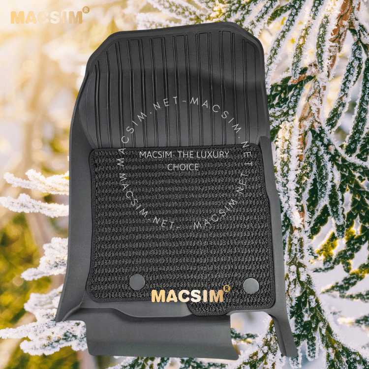 Thảm lót sàn 2 lớp 3 hàng ghế  xe ô tô Lexus GX 2010- 2023 Nhãn hiệu Macsim 3W chất liệu nhựa TPE đúc khuôn cao cấp - màu đen