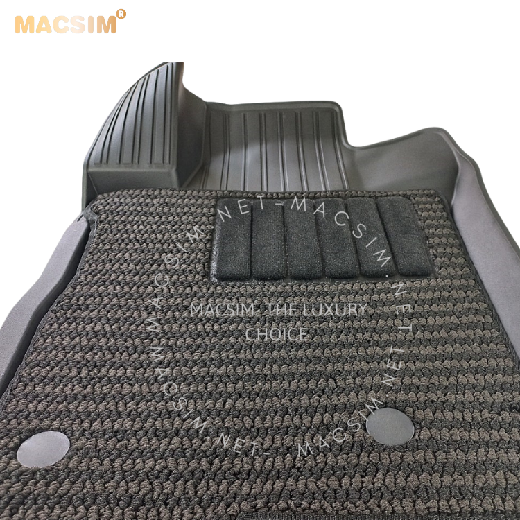 Thảm lót sàn 2 lớp 3 hàng ghế  xe ô tô Lexus GX 2010- 2023 Nhãn hiệu Macsim 3W chất liệu nhựa TPE đúc khuôn cao cấp - màu đen